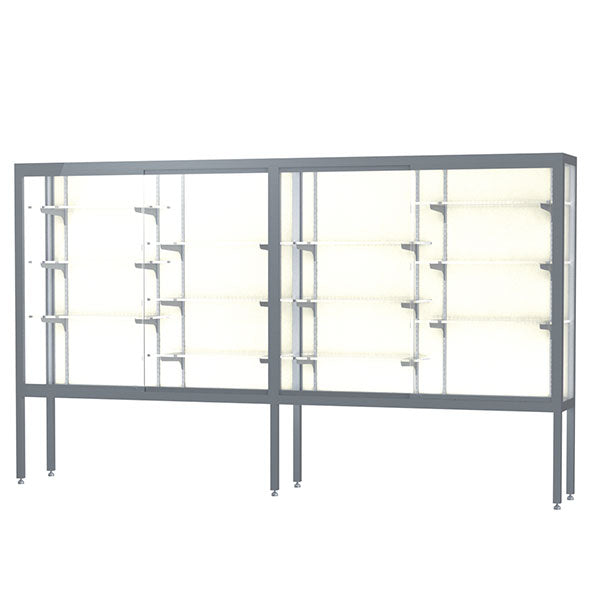 Ghent Waddell Challenger 1000 Floor Display Case with Wood-Grained Vinyl Base (GHE-104/114/134)