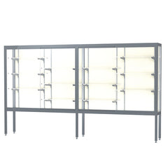 Ghent Waddell Challenger 1000 Floor Display Case with Wood-Grained Vinyl Base (GHE-104/114/134)