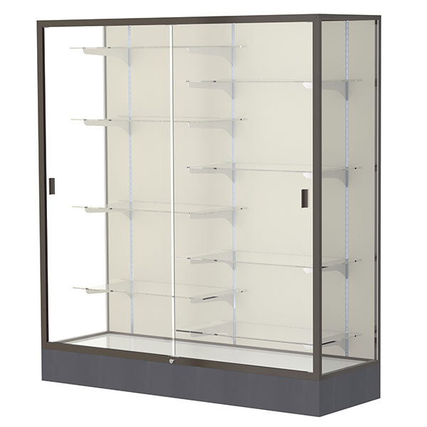 Ghent Waddell Colossus Freestanding Floor Display Case with Aluminum Frame and Laminate Base (2605-2606)
