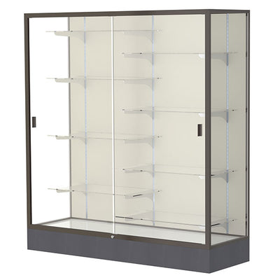 Ghent Colossus Freestanding Floor Display Case with Aluminum Frame and Laminate Base (2605-2606)