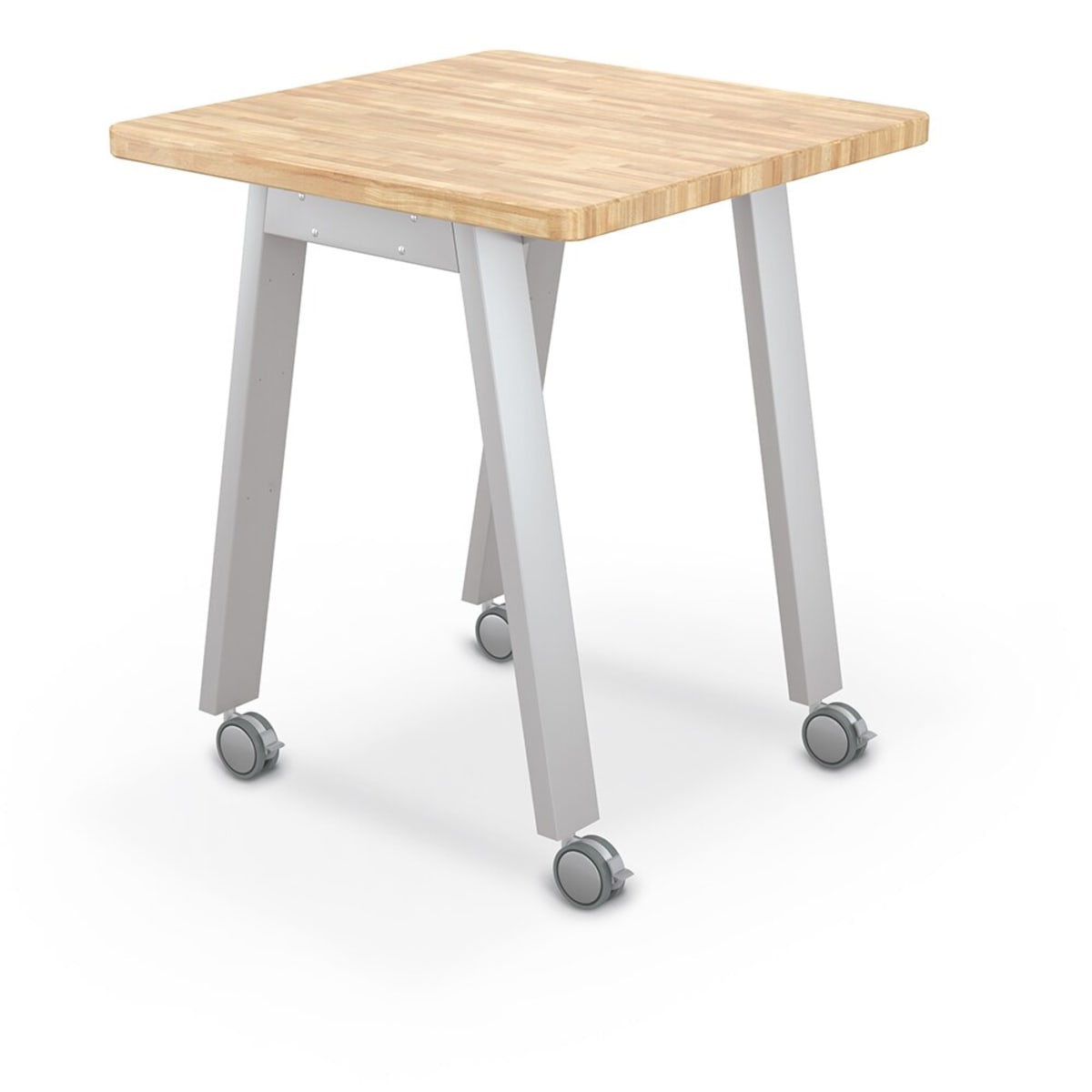MooreCo Compass Makerspace Table – Butcher Block Top 42.6" H (91696-A)