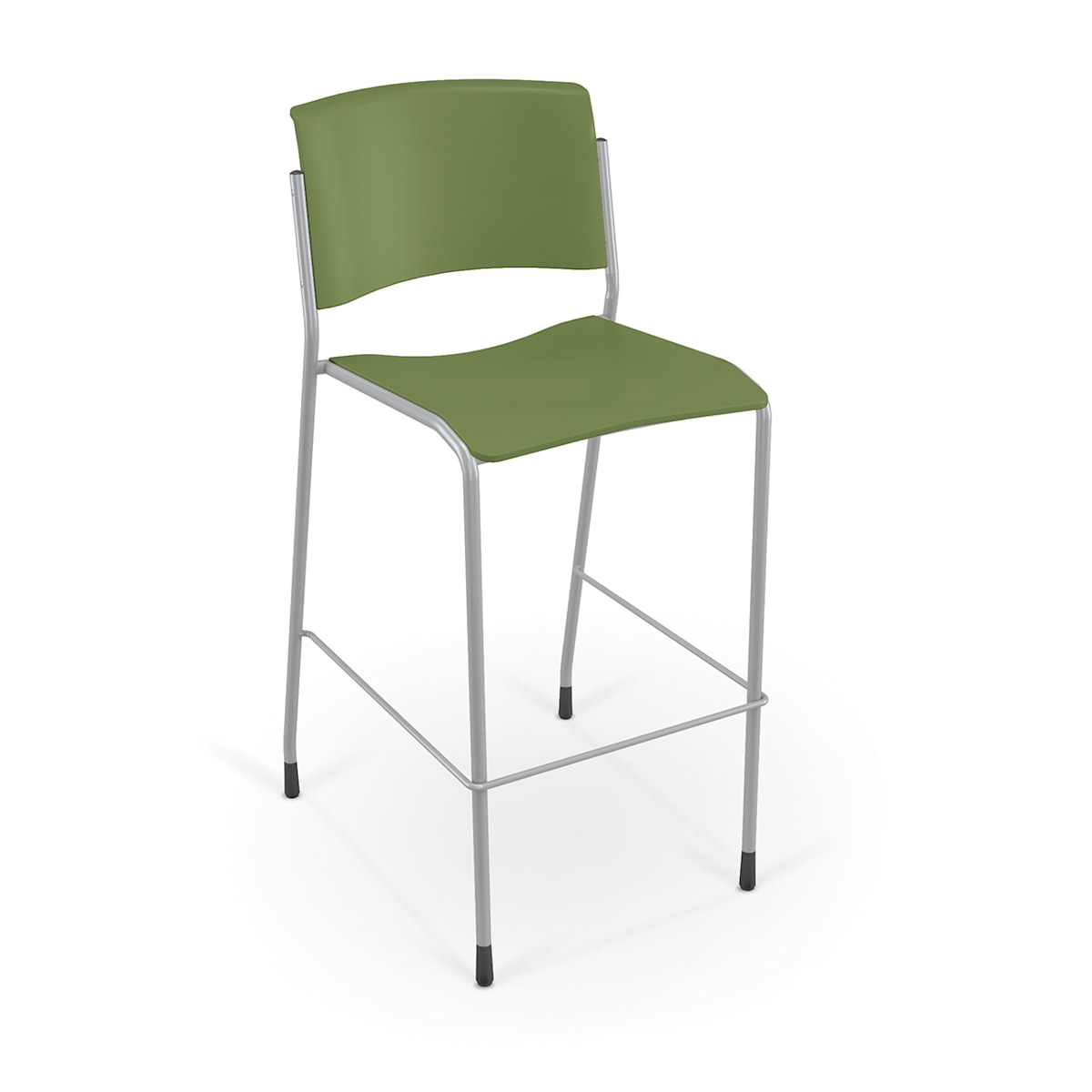 MooreCo Akt 4-Leg Stool - Glides 42"H x 20.5"W x 23"D (56580-GL)