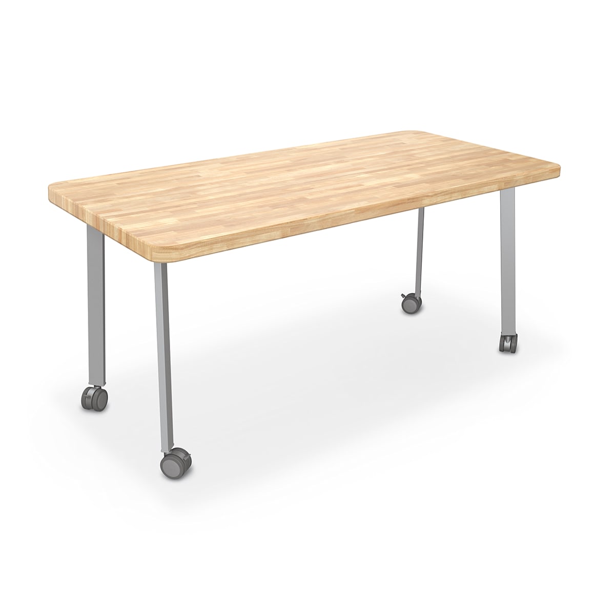 MooreCo Akt Table + Butcher Block (36"H) – Rectangular Legs (SD-AC36R-BUTCHER)