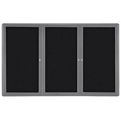 Ghent 3-Door Ovation Beige Fabric Bulletin Board 48
