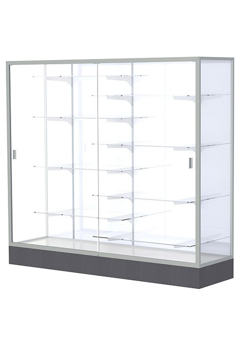 Ghent Waddell Colossus Freestanding Floor Display Case with Aluminum Frame and Laminate Base (2605-2606)