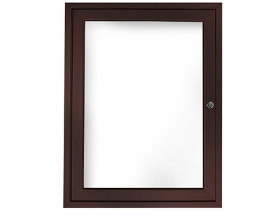 Ghent 3-Door Bronze Aluminum Frame Enclosed Porcelain Magnetic Whiteboard Indoor Use (PB33672M-M1)