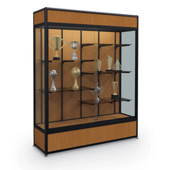 MooreCo Elite Freestanding Display Case + Cornice & Light (93C84)