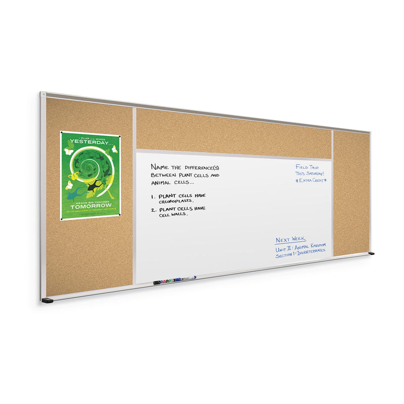 MooreCo Combination Boards – Porcelain Steel Whiteboard Surface Type H (406-90-PM-X2)