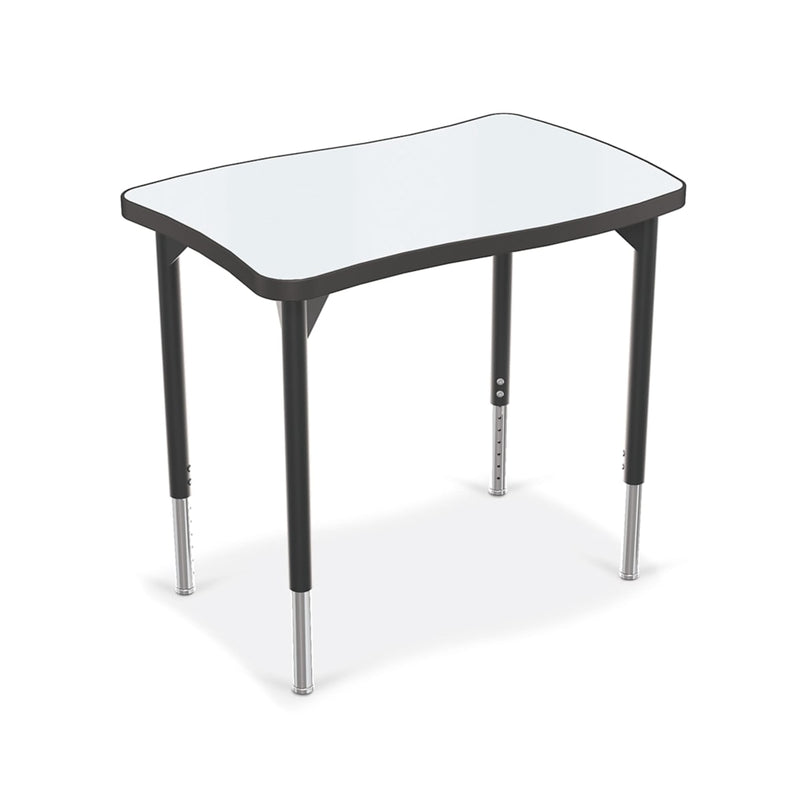 MooreCo Hierarchy Creator Desk + Porcelain Steel Top (70528)