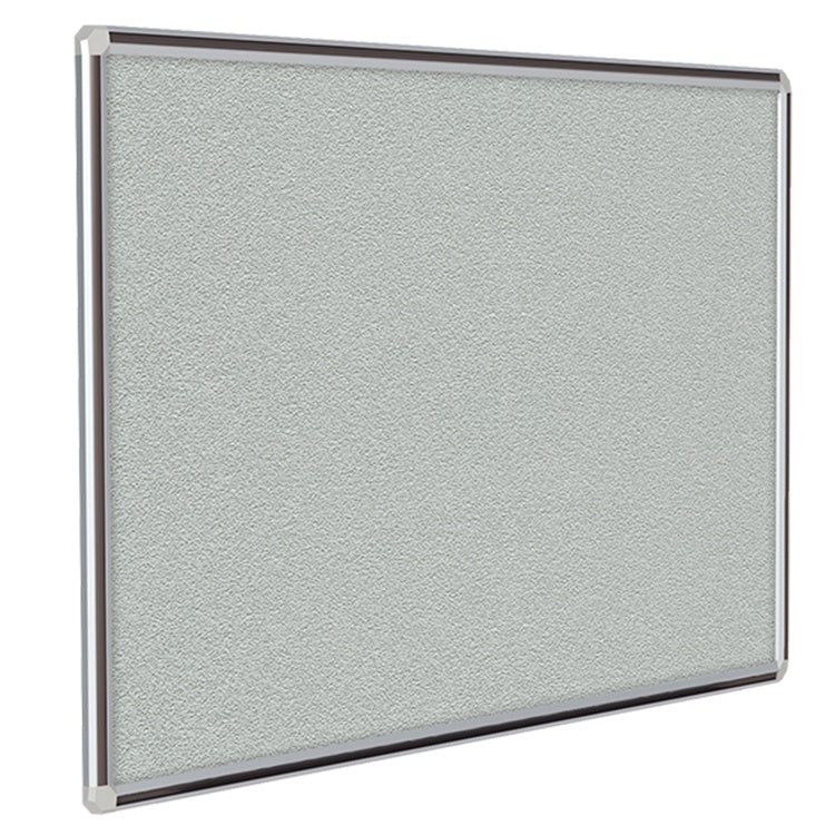 Ghent DecoAurora Aluminum Frame Gray Vinyl Bulletin Board - Black Trim (DFVBK34-42)