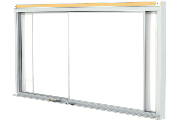 Ghent Horizontal Sliding Porcelain Magnetic Whiteboard (HSM2-46)