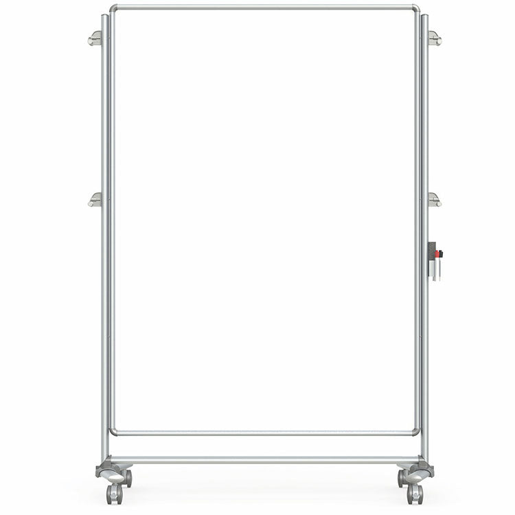 Ghent Nexus Jr. Partition - Double-Sided Mobile Porcelain Magnetic Whiteboard (46