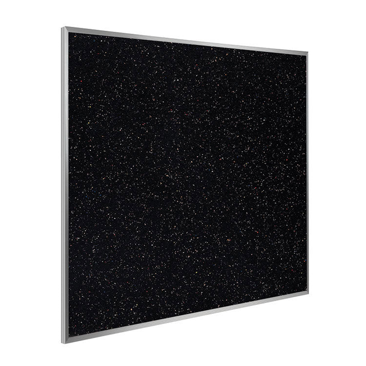 Ghent Aluminum Frame Recycled Rubber Bulletin Board - Black (ATR23-BK)