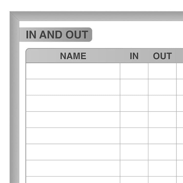 Ghent Manufacturing In/Out Non-Magnetic Whiteboard (GRPM201E)