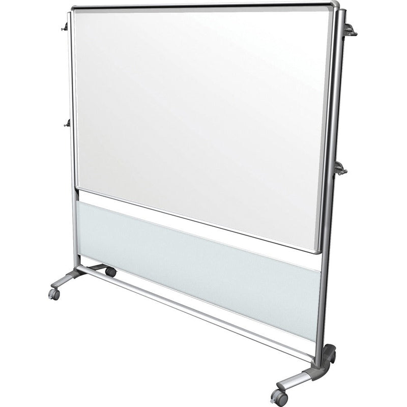 Ghent Nexus IdeaWall Easel Double-Sided Mobile Porcelain Magnetic Whiteboard Frosted Acrylic Frame (70