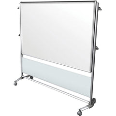 Ghent Nexus IdeaWall Easel Double-Sided Mobile Porcelain Magnetic Whiteboard Frosted Acrylic Frame (70" W x 46" H) NEX206MW-FR - EDUSupplyDirect