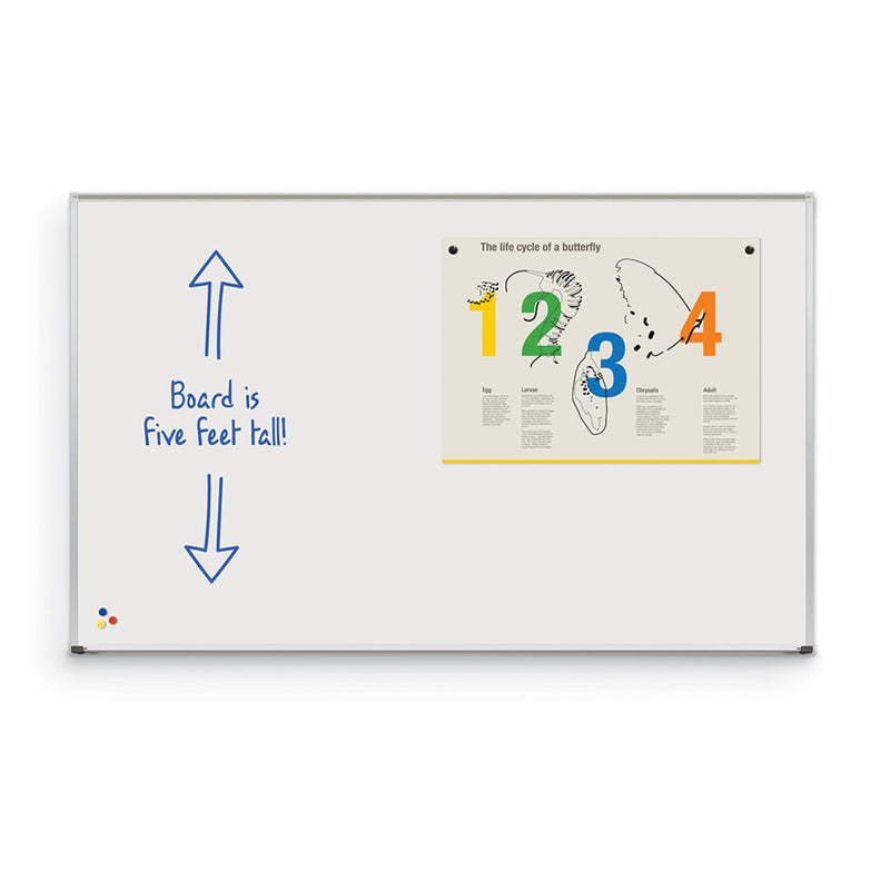 Mooreco El Grande Porcelain Steel Whiteboard – Deluxe Aluminum Trim - EDUSupplyDirect