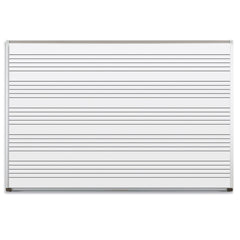 Mooreco Music Line Porcelain Steel Whiteboard – Deluxe Aluminum Trim - EDUSupplyDirect