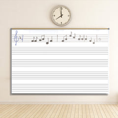 Mooreco Music Line Porcelain Steel Whiteboard – Deluxe Aluminum Trim - EDUSupplyDirect