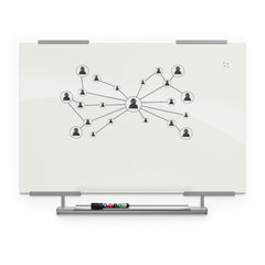 Mooreco Visionary® Magnetic Glass Markerboard + Exo Tray System - EDUSupplyDirect